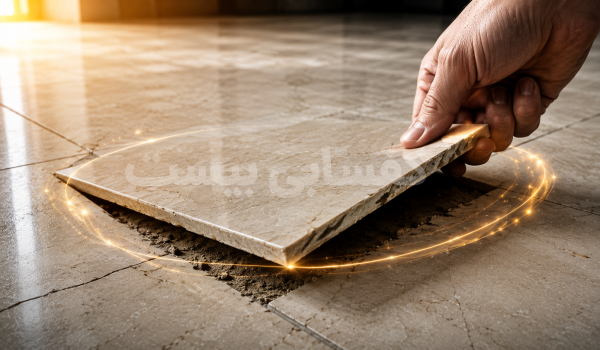 تعمیر سنگ جدا شده از کف